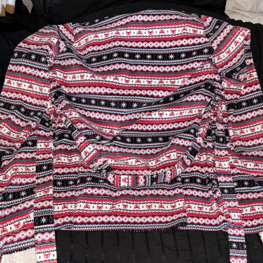 Torrid Multicolor Patterned Fleece Robe - Picture 3 of 3